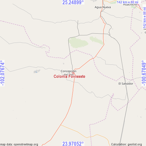 Colonia Fovissste on map