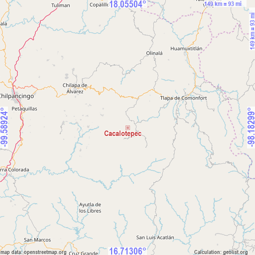 Cacalotepec on map