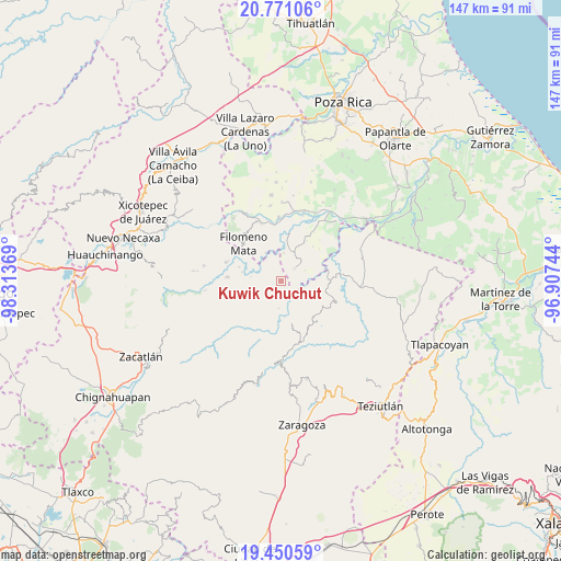 Kuwik Chuchut on map