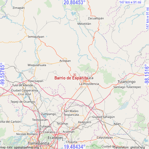 Barrio de Españita on map