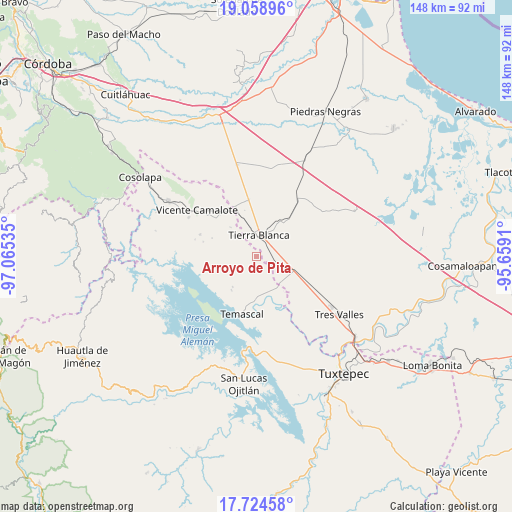 Arroyo de Pita on map