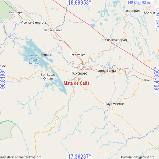 Mata de Caña on map