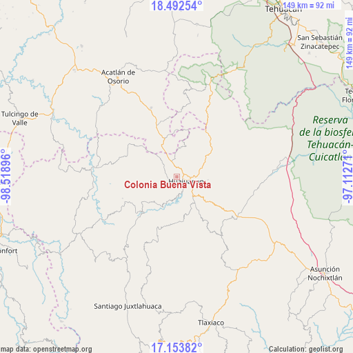 Colonia Buena Vista on map
