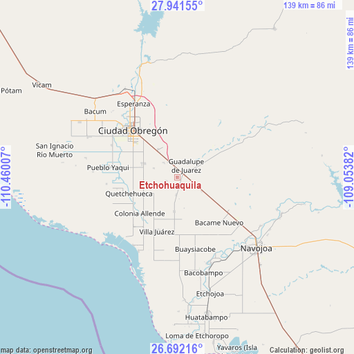 Etchohuaquila on map