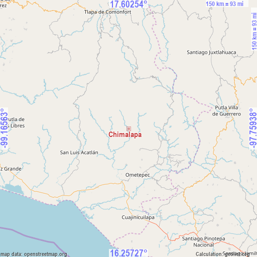 Chimalapa on map