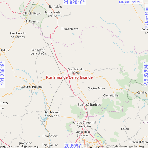 Purísima de Cerro Grande on map
