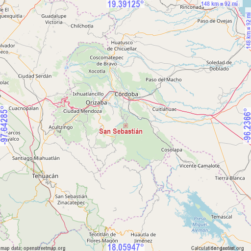 San Sebastián on map