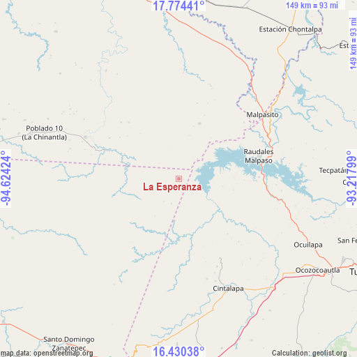 La Esperanza on map