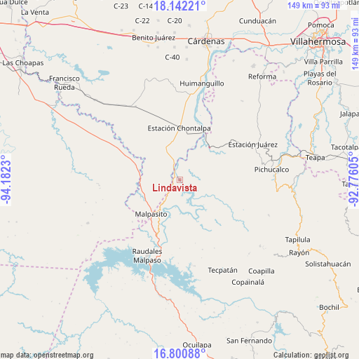 Lindavista on map