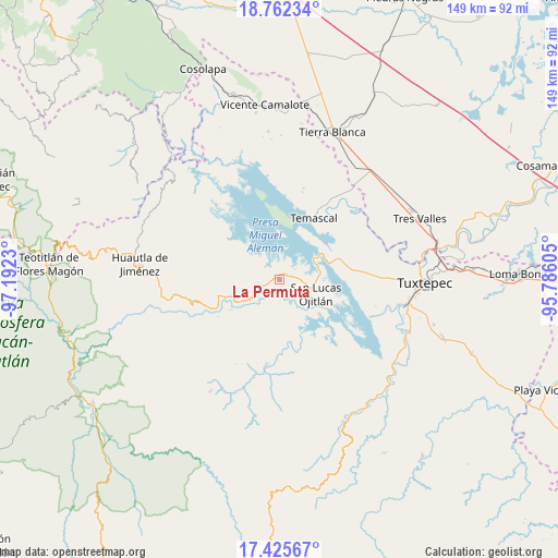 La Permuta on map