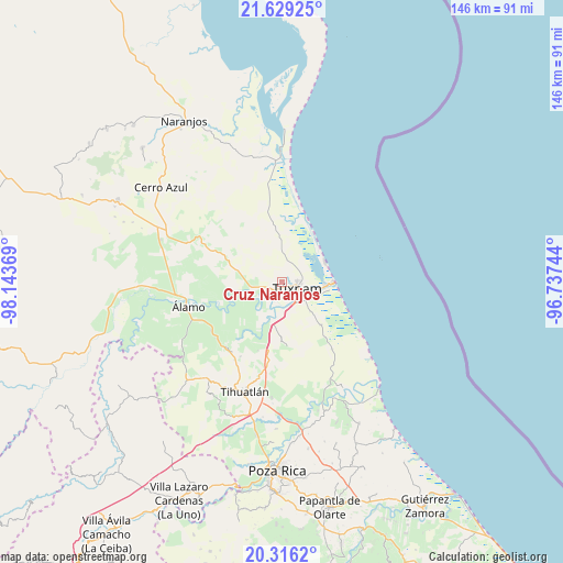 Cruz Naranjos on map
