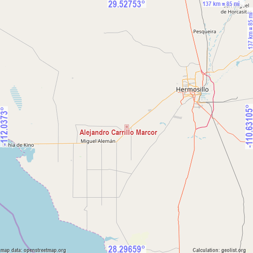 Alejandro Carrillo Marcor on map