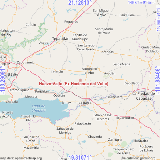 Nuevo Valle (Ex-Hacienda del Valle) on map