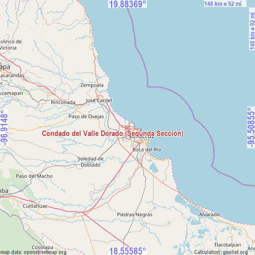 Condado del Valle Dorado (Segunda Sección) on map