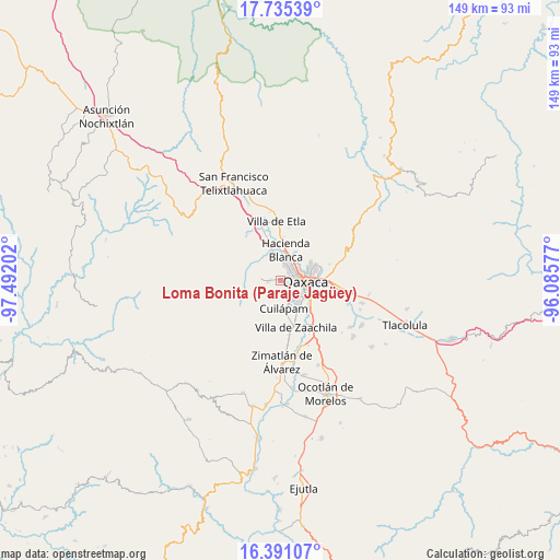 Loma Bonita (Paraje Jagüey) on map