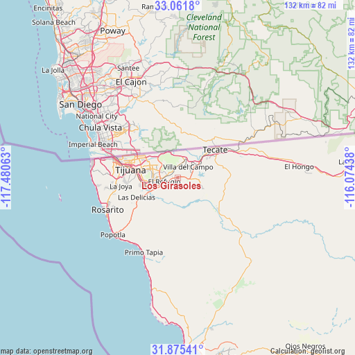 Los Girasoles on map