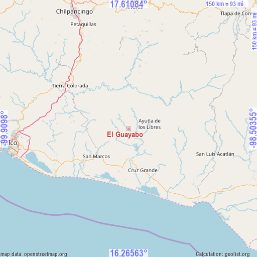 El Guayabo on map