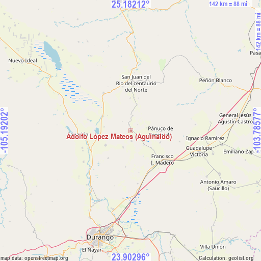 Adolfo López Mateos (Aguinaldo) on map