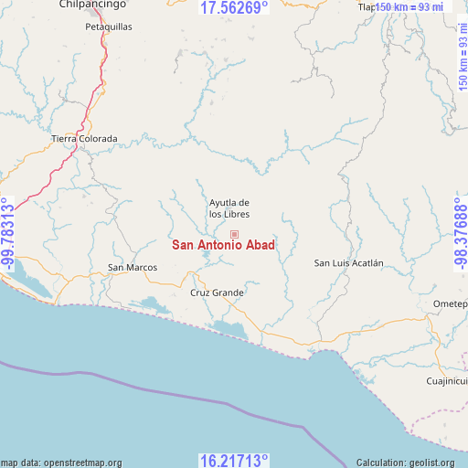 San Antonio Abad on map