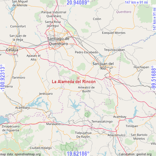 La Alameda del Rincón on map