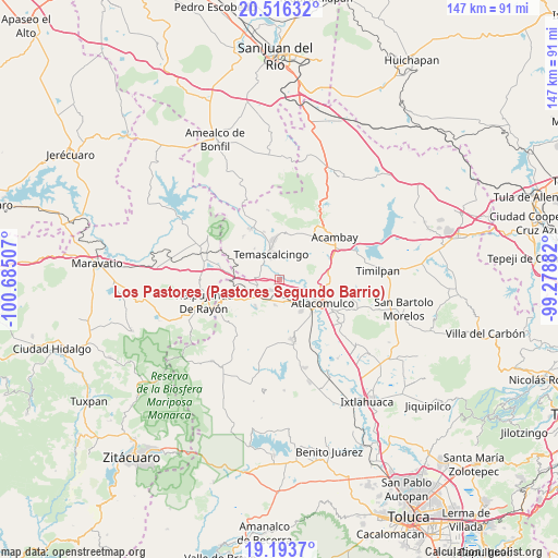 Los Pastores (Pastores Segundo Barrio) on map