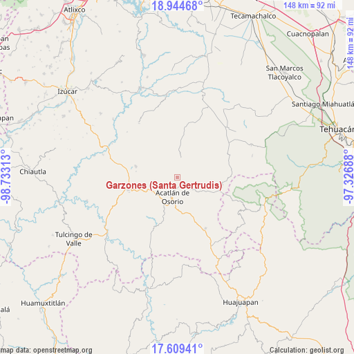 Garzones (Santa Gertrudis) on map