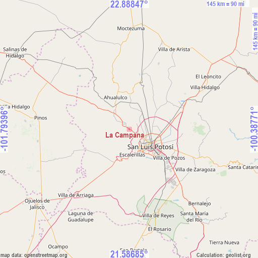 La Campana on map
