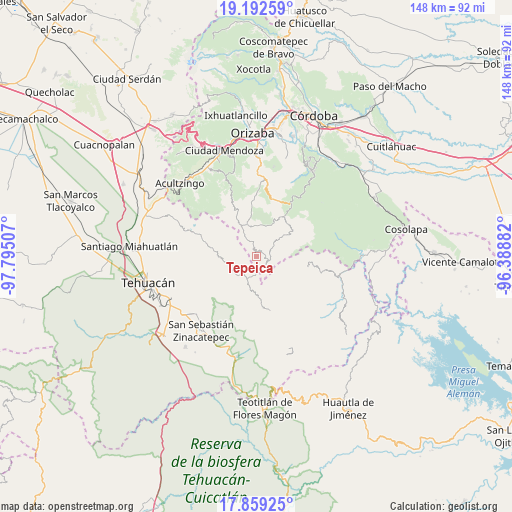 Tepeica on map