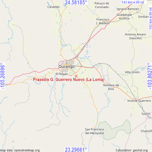 Praxedis G. Guerrero Nuevo (La Loma) on map