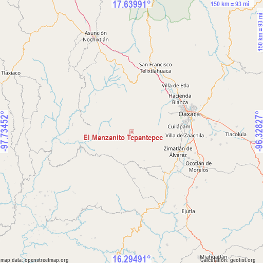 El Manzanito Tepantepec on map