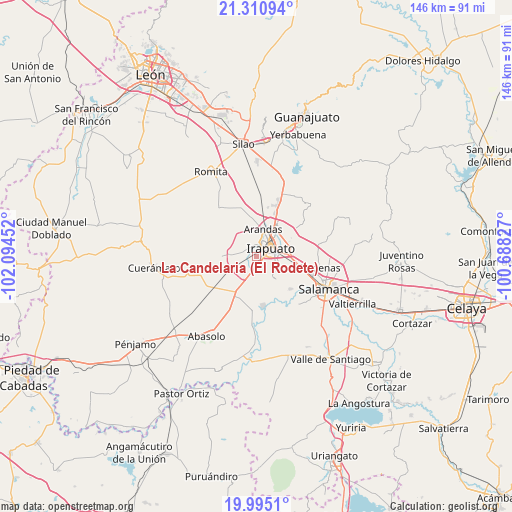 La Candelaria (El Rodete) on map