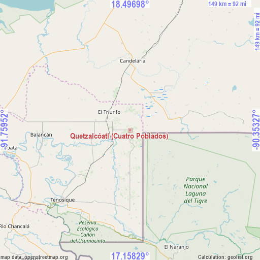Quetzalcóatl (Cuatro Poblados) on map