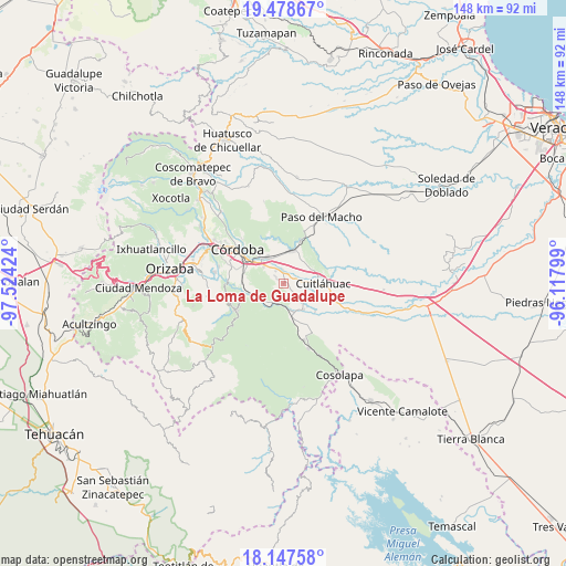 La Loma de Guadalupe on map