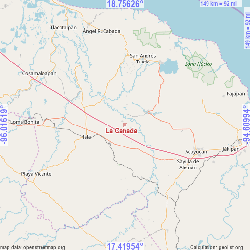 La Cañada on map