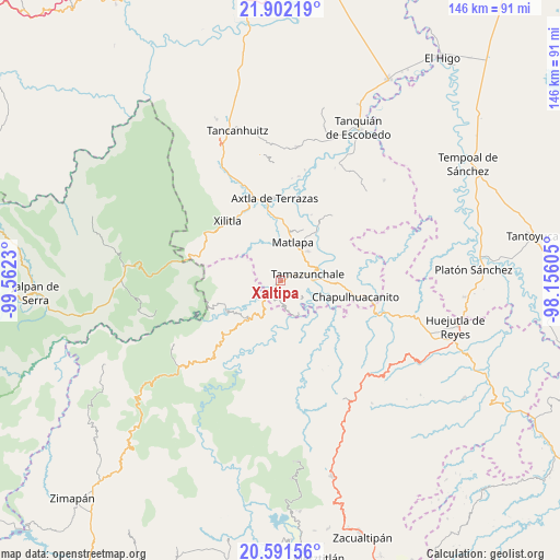 Xaltipa on map