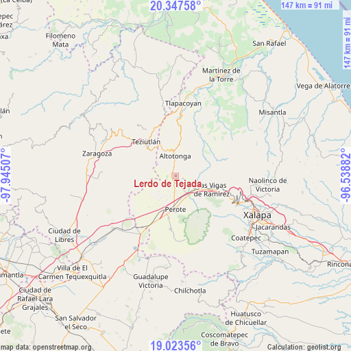 Lerdo de Tejada on map