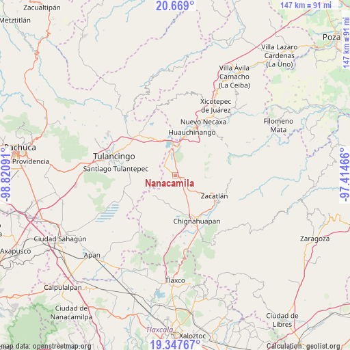 Nanacamila on map