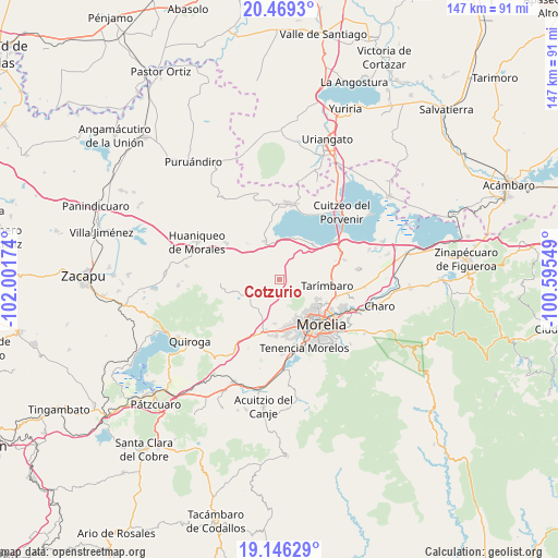 Cotzurio on map