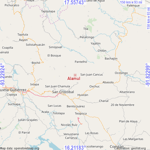 Alamul on map