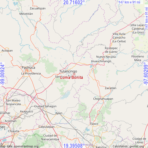 Loma Bonita on map