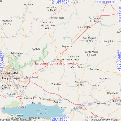 La Loma (Loma de Enmedio) on map