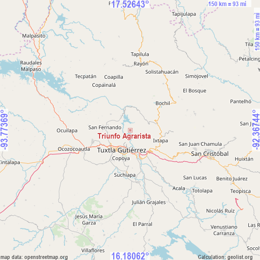 Triunfo Agrarista on map