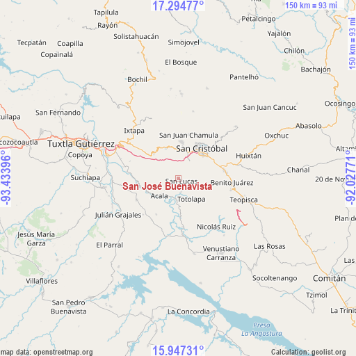 San José Buenavista on map