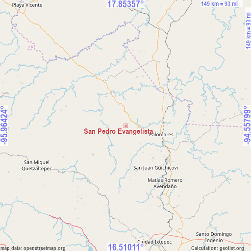 San Pedro Evangelista on map