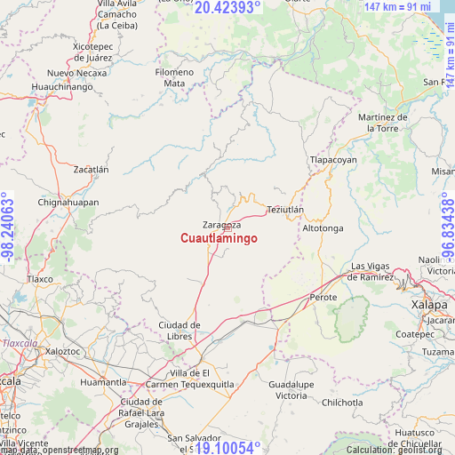 Cuautlamingo on map