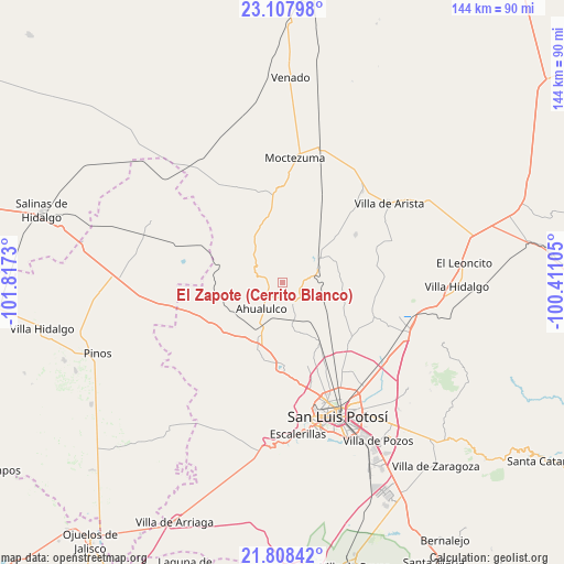 El Zapote (Cerrito Blanco) on map