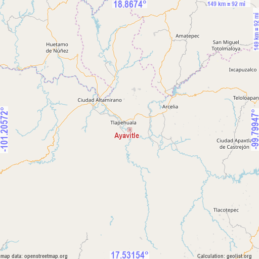 Ayavitle on map
