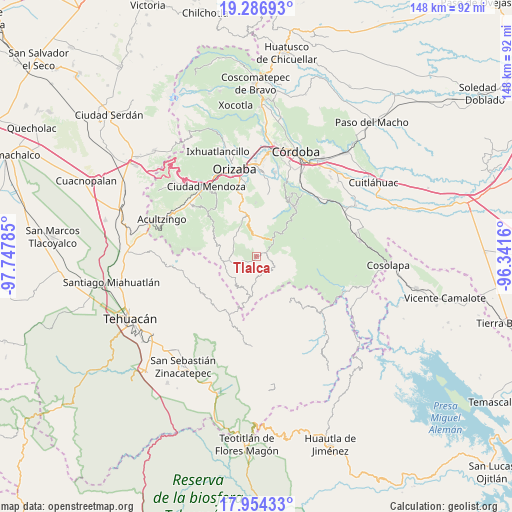 Tlalca on map