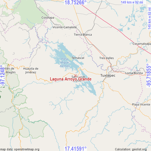 Laguna Arroyo Grande on map