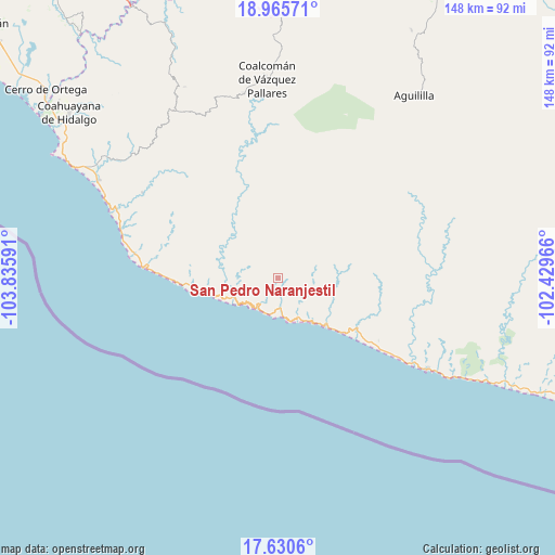 San Pedro Naranjestil on map